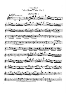 Waltz No.2 in E Flat Major for Orchestra, S.111: Clarinets I-II parts by Franz Liszt