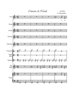 Canzone di Natale: For large ensemble by folklore