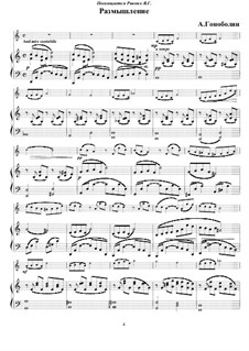 Размышление для скрипки и фортепиано by A. Gonobolin on MusicaNeo