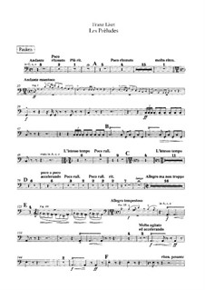 Symphonic Poem No.3 'Les préludes' for Orchestra, S.97: Percussion parts by Franz Liszt