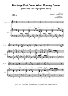 The King Shall Come (with 'Come, Thou Long-Expected Jesus'): For Bb-Trumpet solo and Piano by folklore, Rowland Huw Prichard