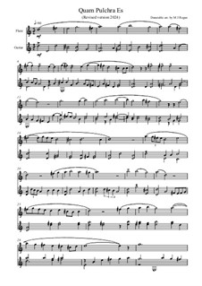 Quam pulchra es: For flute and guitar by John Dunstable