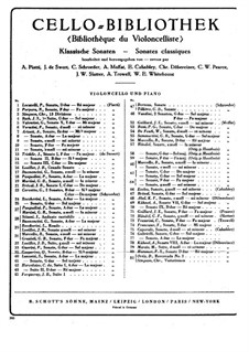 Suite for Cello and Piano in G Minor : Score by Jean Baptiste Loeillet of London