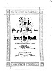 Suite for Orchestra No.1 , Op.42: Full score by Edward MacDowell