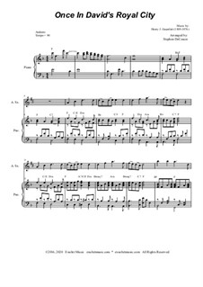 Once in Royal David's City: For Alto Saxophone and Piano by Henry John Gauntlett