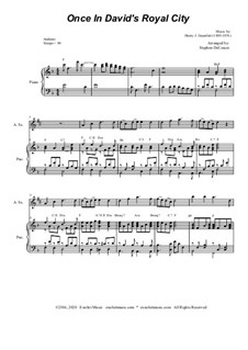 Once in Royal David's City: For Alto Saxophone and Piano by Henry John Gauntlett