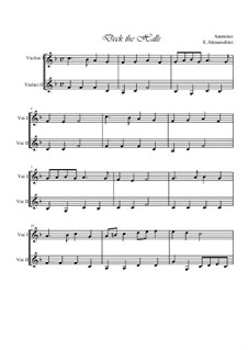 Two instruments version: For two violins by folklore
