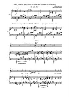 Ave Maria in Es-dur, version for mezzo-soprano: Ave Maria in Es-dur, version for mezzo-soprano by Anton Prokopenko