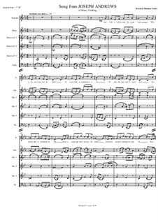 Song from Joseph Andrews, of Henry Fielding: For voice and wind ensemble by Derrick Thomas Lewis