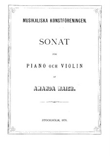 Sonata in B Minor for Violin and Piano: Sonata in B Minor for Violin and Piano by Amanda Maier