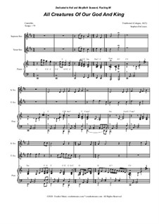 All Creatures of Our God and King: Duet for Soprano and Tenor Saxophone by folklore