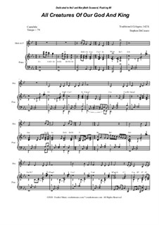 All Creatures of Our God and King: For French Horn solo and Piano by folklore