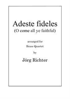 Adeste Fideles: For brass quartet by folklore