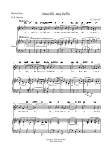 Amarilli, mia bella: G minor by Giulio Caccini