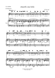 Amarilli, mia bella: E minor by Giulio Caccini