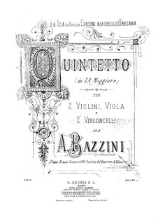 String Quintet in A Major: Viola part by Antonio Bazzini