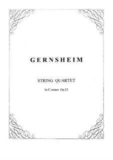String Quartet No.1 in C Minor, Op.25: Parts by Friedrich Gernsheim