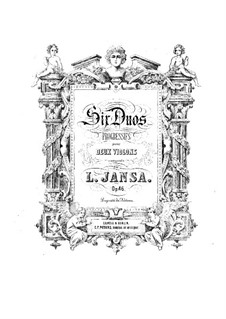 Six Duos for Two Violins, Op.46: Violin I part by Leopold Jansa