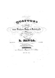 Three String Quartets, Op.65: No.1 in A Minor – Parts by Leopold Jansa