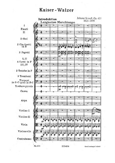 Emperor Waltz, Op.437: Full score by Johann Strauss (Sohn)