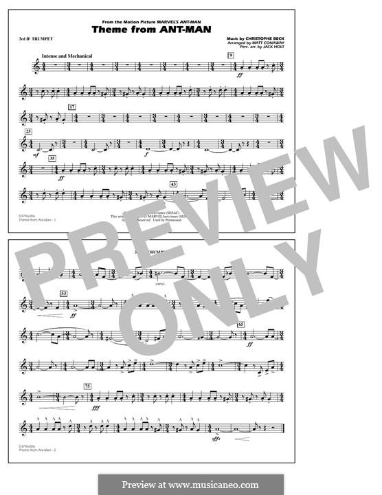 Theme from Ant-Man: 3rd Bb Trumpet part by Christophe Beck