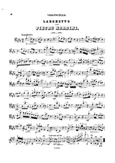 Sonata for Violin and Basso Continuo in D Major: Movement II. Arrangement for cello and piano – cello part by Pietro Nardini