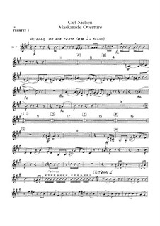 Maskarade, FS 39: Overture – trumpets I-III parts by Carl Nielsen