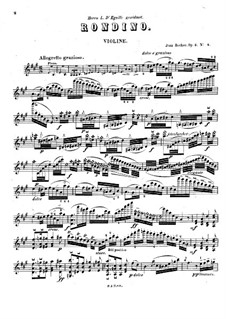 Rondino for Violin and Piano, Op.3 No.4: Solo part by Jean Becker