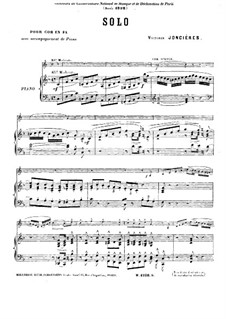 Solo in F Major for French Horn and Piano: Score by Victorin Joncieres