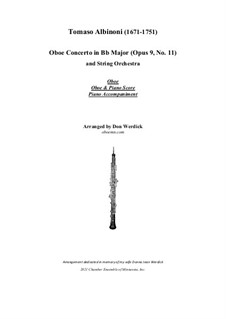 Concerto No.11 in B Flat Major: Solo part by Tomaso Albinoni