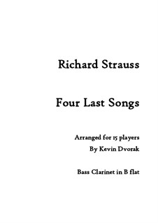 Four Last Songs arranged for Soprano and 15 players: Four Last Songs arranged for Soprano and 15 players by Richard Strauss