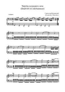 Draft Of A Cold Summer: Draft Of A Cold Summer by Svyatoslav Vitkovsky