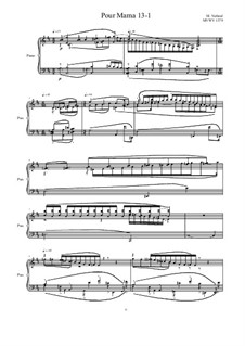 Pour Mama: No.13-1 studies for piano, MVWV 1379 by Maurice Verheul