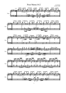 Pour Mama: No.16-2 studies for piano, MVWV 1382 by Maurice Verheul