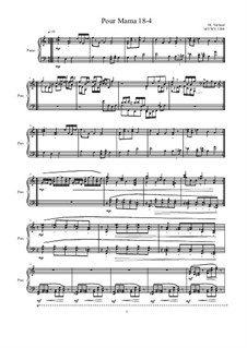 Pour Mama: No.18-4 studies for piano, MVWV 1384 by Maurice Verheul