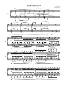 Pour Mama: No.27-9 studies for piano, MVWV 1393 by Maurice Verheul