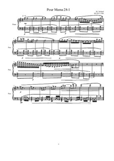 Pour Mama: No.28-1 studies for piano, MVWV 1394 by Maurice Verheul