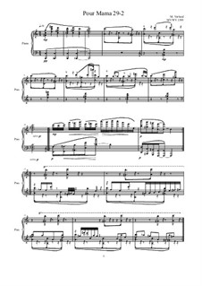 Pour Mama: No.29-2 studies for piano, MVWV 1395 by Maurice Verheul