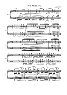 Pour Mama: No.30-3 studies for piano, MVWV 1396 by Maurice Verheul