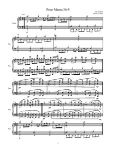 Pour Mama: Pour Mama No.36-9 studies for piano, MVWV 1402 by Maurice Verheul