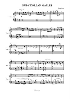Ruby Korean Maples: For piano by Lena Orsa