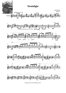 Nostalgia: For guitar, WoO.4 by José Ferrer