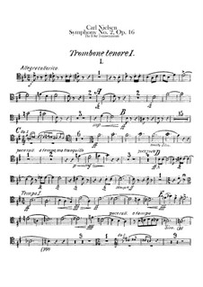 Symphony No.2 'The Four Temperaments', FS 29 Op.16: Trombones and tuba parts by Carl Nielsen