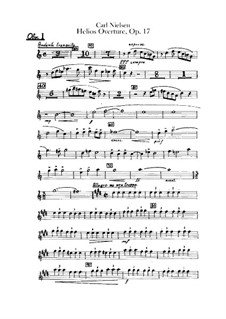 Helios. Overture, Op.17: Oboes I-II parts by Carl Nielsen