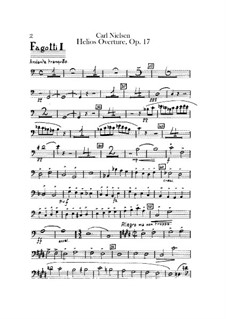 Helios. Overture, Op.17: Bassoons I-II parts by Carl Nielsen