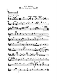 Helios. Overture, Op.17: Trombones and tuba parts by Carl Nielsen