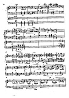 Concerto for Piano and Orchestra No.1, Op.15: Movement II, for two pianos four hands by Ludwig van Beethoven