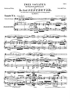 Sonata for Violin and Piano No.4, Op.23: Score by Ludwig van Beethoven