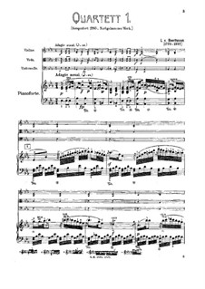 Three Piano Quartets, WoO 36: Quartet No.1 by Ludwig van Beethoven