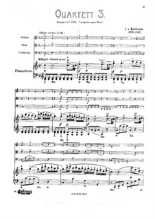 Three Piano Quartets, WoO 36: Quartet No.3 by Ludwig van Beethoven
